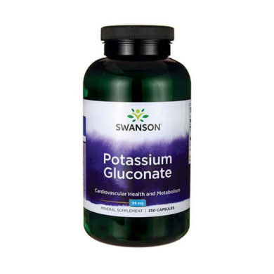 SWANSON Potassium Gluconate 99mg. / 250 Caps