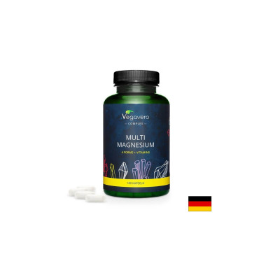 Multi Magnesium - Мулти магнезий с витамини В2 и В6, 180 капсули Vegavero