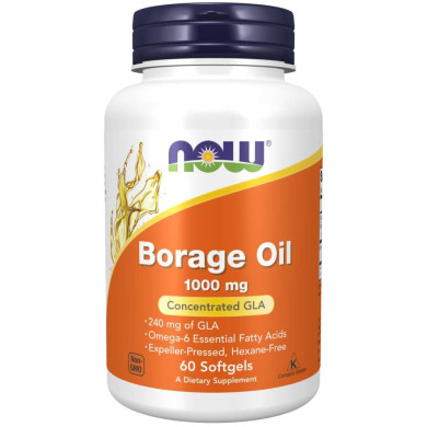 Now - Borage Oil / Масло От Пореч/ 1000 Мг - 60 Дражета