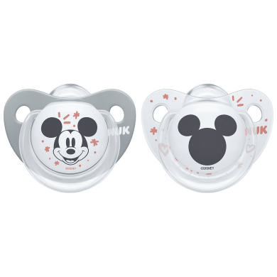 NUK биберон залъгалка силикон 0-6 2бр MICKEY