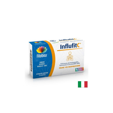 Influfit C - Ехинацея 400 mg + Андрографис 300 mg + Витамин C 80 mg – Имунна защита при настинки и вируси, 12 таблетки