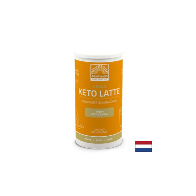 Веган Кето лате - Инстантна напитка с кафе и MCT масла, с аромат на бадеми, 200 g Mattisson Healthstyle