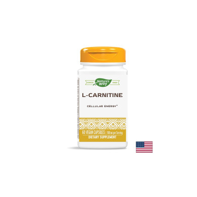 L-Carnitine/ Л-Карнитин 500 mg х 60 капсули Nature’s Way