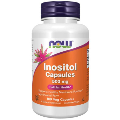 Now - Inositol /Инозитол 500 Мг - 100 Капсули/Инозитол