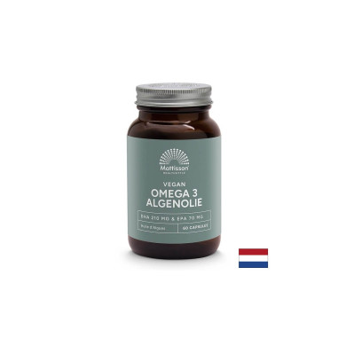 Веган Омега-3 от водорасли Algenolie DHA 210 mg/ EPA 70 mg, 60 капсули