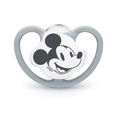 NUK биберон залъгалка силикон 18-36 мес. 1бр Space Mickey+ box