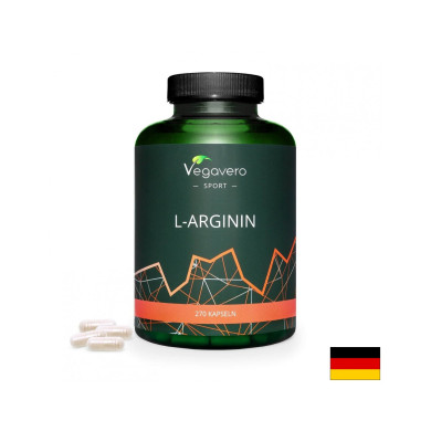 L-Arginin/ Л-Аргинин, 270 капсули, 100% Vegan Vegavero