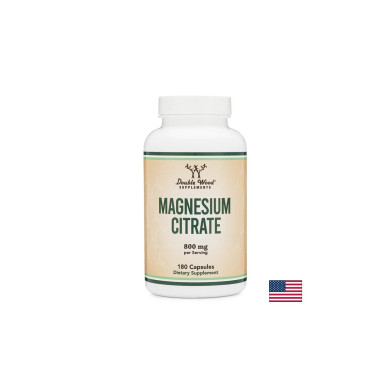 Нервна система и мускулатура - Magnesium Citrate Магнезий (цитрат), 180 капсули Double Wood