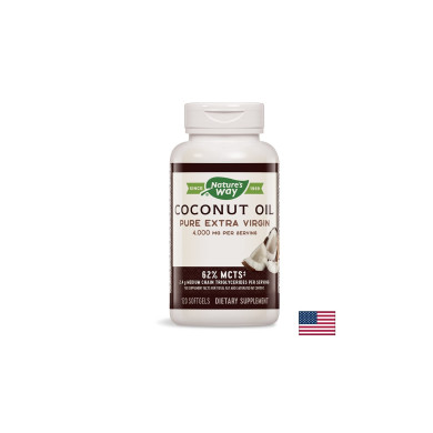 Coconut Oil 62% MCTs/ Кокосово масло оргáник 1000 mg х 120 софтгел капсули Nature’s Way