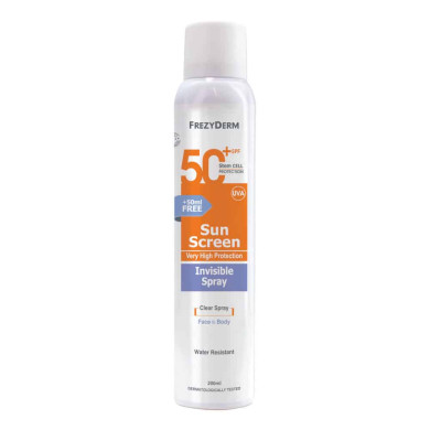 FrezyDerm Sun Screen Invisible Spray Невидим слънцезащитен спрей за лице и тяло SPF50+ 200 мл