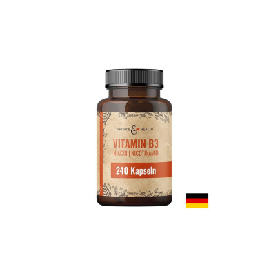 Витамин B3 – Енергия, метаболизъм и здрава кожа, 500 mg, 240 капсули