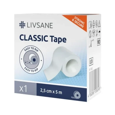 Livsane Classic Прикрепваща ролка 2.5см х 5 м