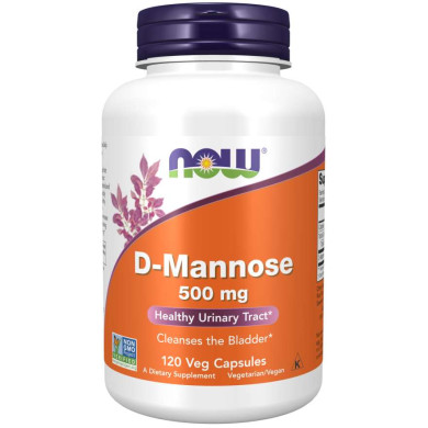 Now - D-Mannose / Д-Маноза 500 Мг - 120 Капсули