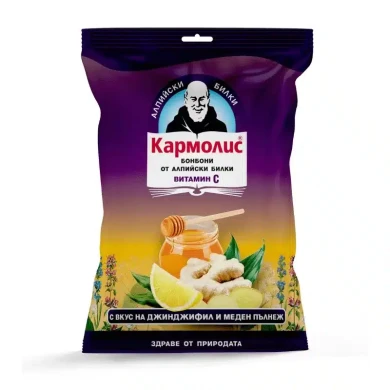 БОНБОНИ КАРМОЛИС С ДЖИНДЖИФИЛ + МЕД + ВИТ.С 75ГР