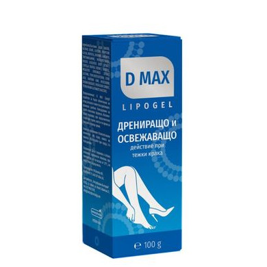 Д Макс Липогел против уморени и тежки крака х100 мл Naturpharma