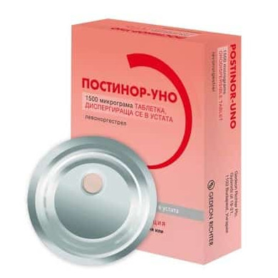 ПОСТИНОР-УНО диспергираща се в устата таблетка 1500 мкг х 1