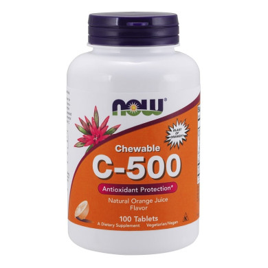 Now- Витамин C-500 Chewable Orange - 100 Капсули