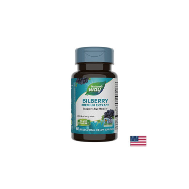 Bilberry-Черна боровинка – силно зрение, 60 капсули Nature’s Way