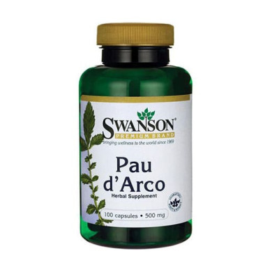 SWANSON Pau d'Arco 500mg. / 100 Caps.