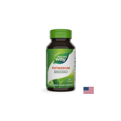 Калий - здраве за сърдечно-съдовата система и мускулите, 99 mg, 100 капсули