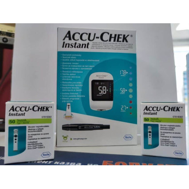 Тест ленти Аку Чек Инстант/ ACCU-CHEK INSTANT 2 х 50 + Глюкомер ПРОМОЦИЯ
