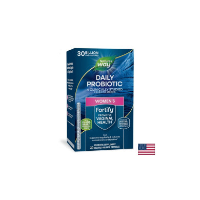Fortify™ Womens Probiotic+ Prebiotics / Пробиотик за жени, 30 милиарда активни пробиотици, 30 капсули със забавено освобождаване Nature’s Way