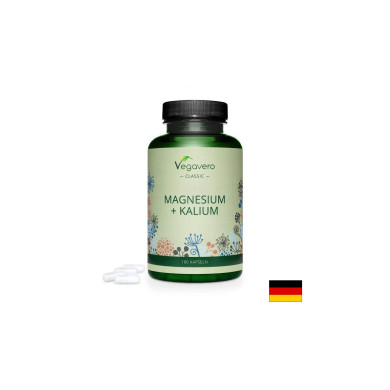 Magnesium + Kalium/ Магнезий + Калий, 180 капсули, 100% Vegan Vegavero