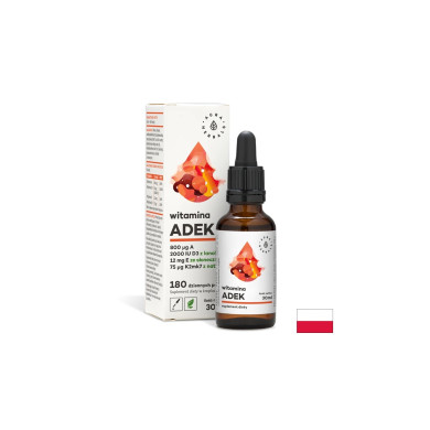 Подпомага костите, зъбите и имунитета - Витамин А, К2, D3, E -  30 ml капки Aura Herbals