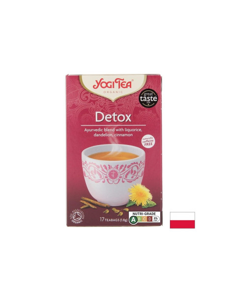 Аюрведичен чай Detox с корен от репей, глухарче и хвойна, БИО, 17 пакетчета