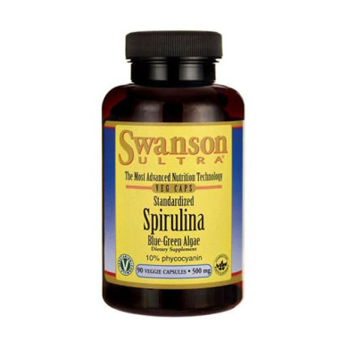 Std Spirulina Blue-Green Algae 10% Phycocyanin 500mg. / 90 Vcaps