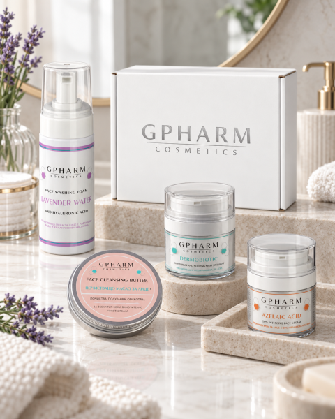 Комплект грижа при проблемна кожа, зачервяване и пигментации Gpharm