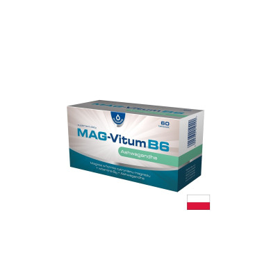 Магнезий 100 mg + Ашваганда 80 mg + Витамин B6 При стрес, напрежение и умора 60 таблетки