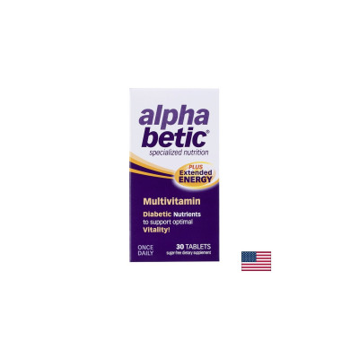 Енергизиращи мултивитамини за диабетици - Alpha betic®, 30 таблетки