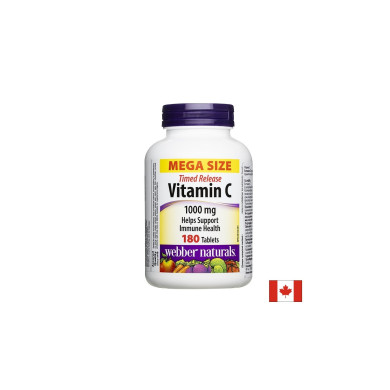 Витамин С (с удължено освобождаване) 1000 mg, Vitamin C, 180 таблетки