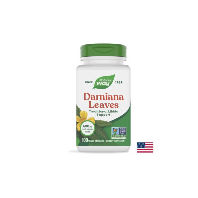 Damiana Leaves/ Дамиана (лист) 400 mg х 100 капсули Nature’s Way
