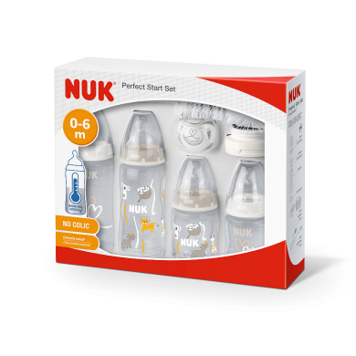 NUK First Choice + СЕТ Perfect Start Temperature Control - 10 части Неутрален