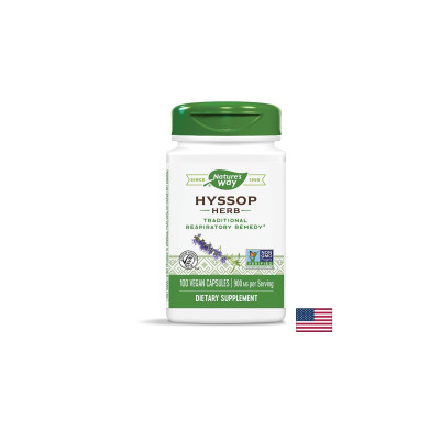 При респираторни инфекции, кашлица и храчки - Исоп, 450 mg, 100 капсули Nature’s Way