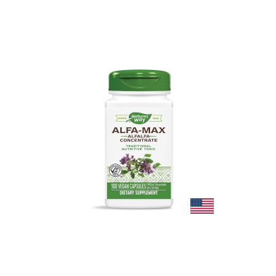 ALFA-MAX Alfalfa Concentrate/ Люцерна концентрат 525 mg х 100 капсули Nature’s Way