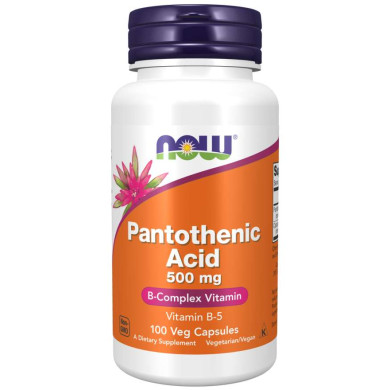 Now - Витамин B-5 (Pantothenic Acid) 500 Мг - 100 Капсули
