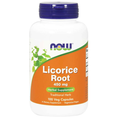 Now - Licorice Root (Сладък Корен) 450 Мг - 100 Капсули