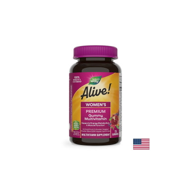 Alive! Women's Premium Gummies Multivitamin / Алайв! Премиум мултивитамини за жени, 75 желирани таблетки Nature’s Way