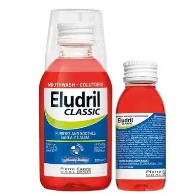 Eludril Classic Антибактериална вода за уста x200 мл + Антибактериална вода за уста x90 мл Комплект