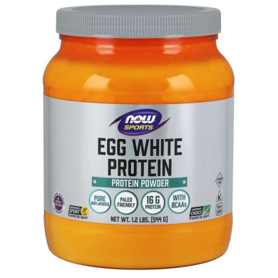 Now Sports - Eggwhite Protein /Яйчен Протеин- Неовкусен - 544 г