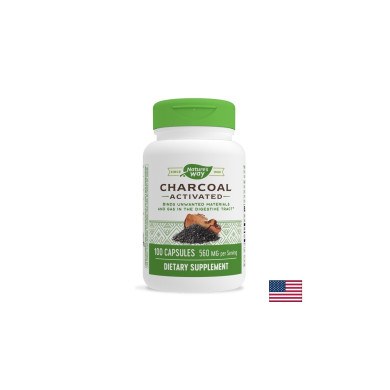 Charcoal Activated/ Активен въглен 280 mg х 100 капсули Nature’s Way