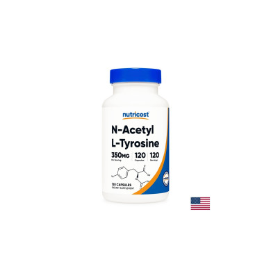 Нервна и мозъчна дейност - Н-Ацетил Л-Тирозин (N-Acetyl L- Tyrosine), 120 капсули Nutricost
