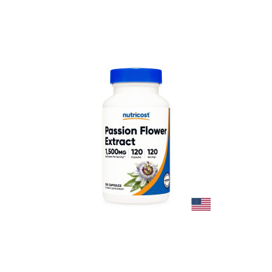 Стрес и напрежение - Пасифлора (Passion Flower Extract ), 375 mg х120 капсули Nutricost