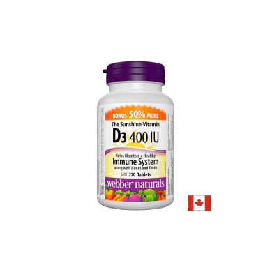 Vitamin D3 / Витамин D3, 400 IU, 270 таблетки