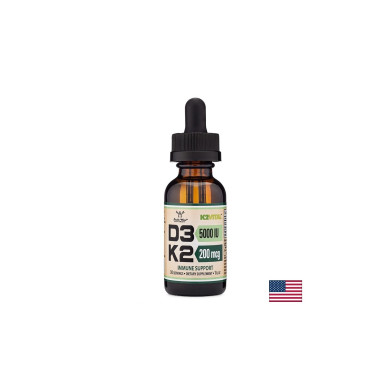 Грижа за костите - Витамин D3 5000 IU + K2 200 µg, капки, 29.6 ml