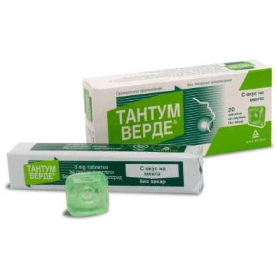 ТАНТУМ ВЕРДЕ С ВКУС НА МЕНТА таблетки за смучене 3 мг х 20