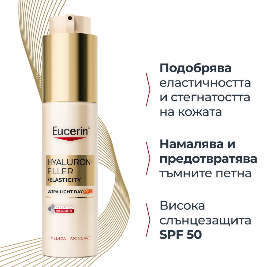 'Eucerin® Hyaluron-Filler + Elasticity Ултралек дневен крем SPF50, 50ml